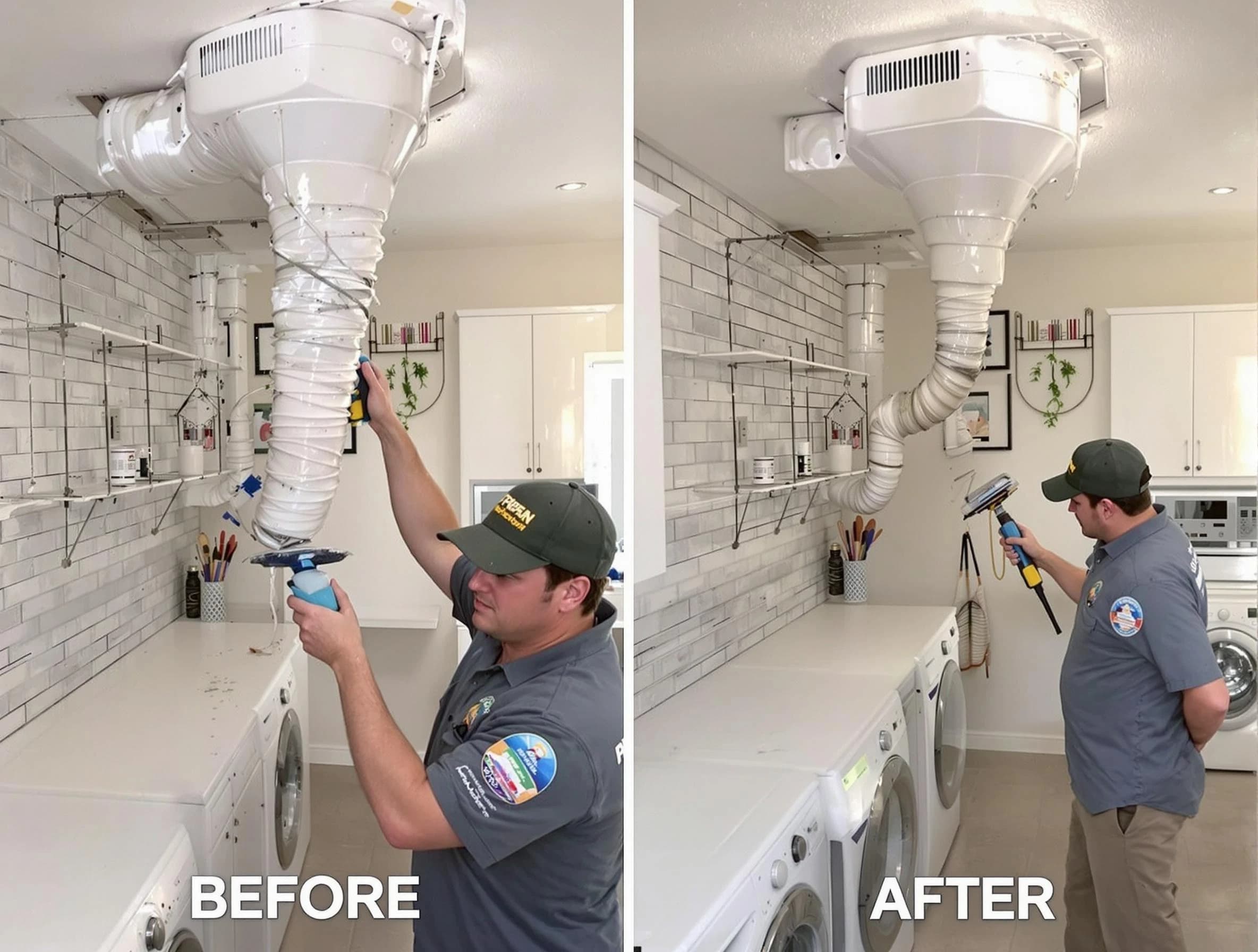 Professional dryer exhaust vent cleaning by McLoud Dryer Vent Cleaning in McLoud