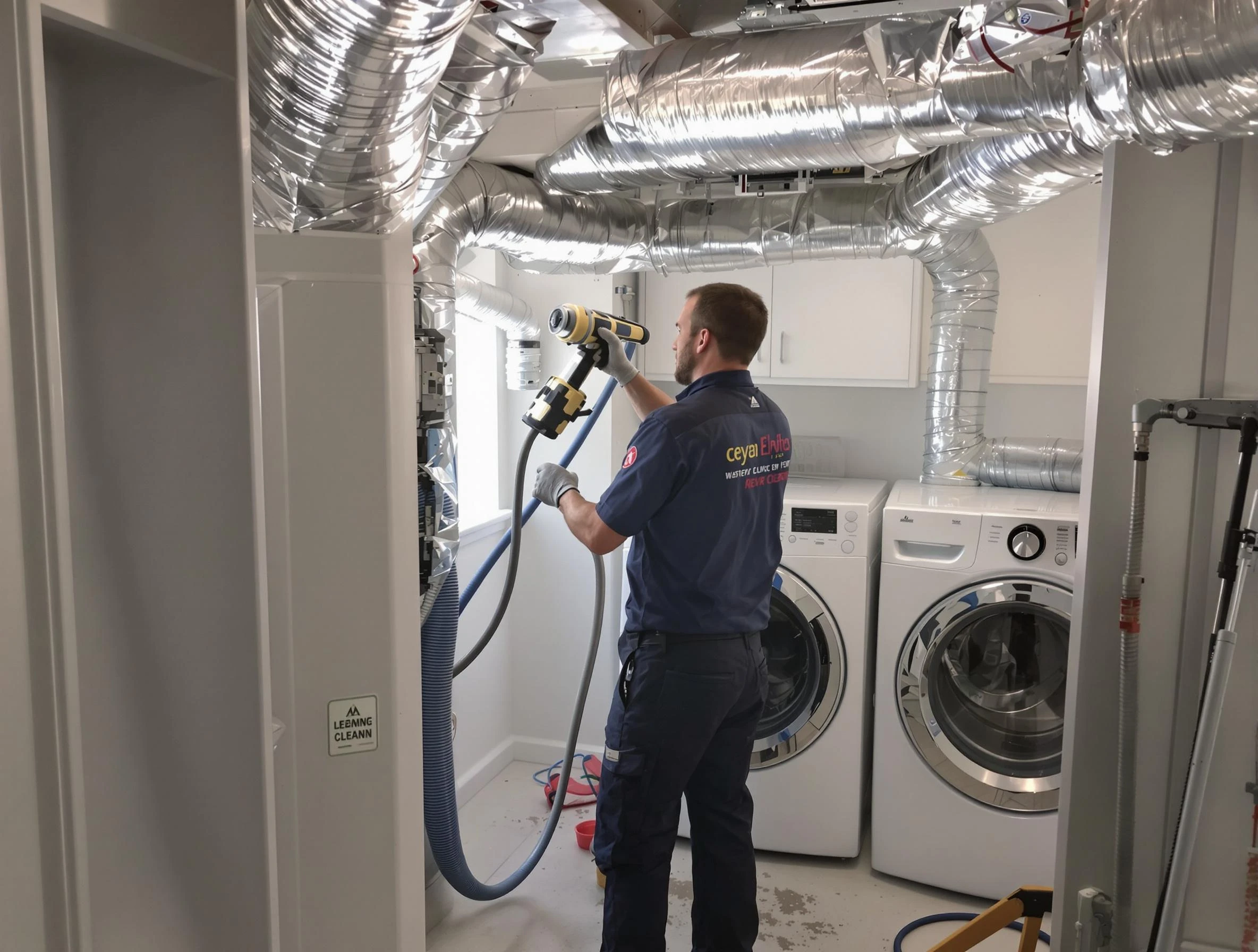 McLoud Dryer Vent Cleaning specialist using advanced equipment for thorough duct cleaning in McLoud