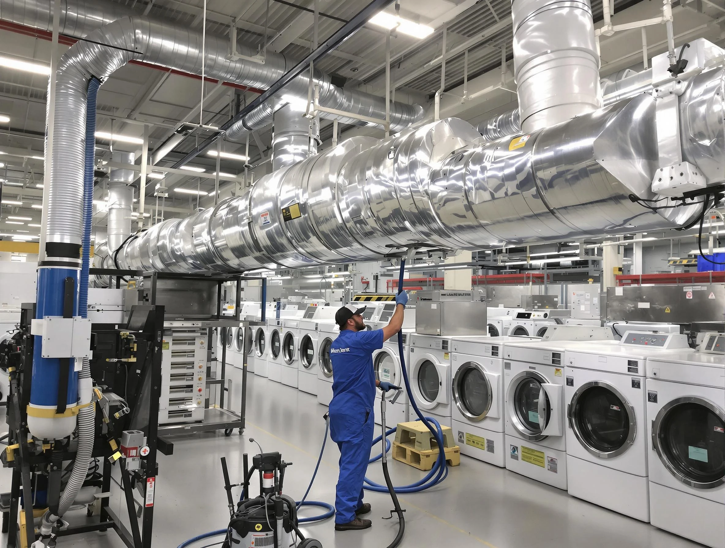 McLoud Dryer Vent Cleaning team performing heavy-duty industrial dryer vent cleaning in McLoud